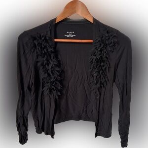 Women's lightweight cardigan with feather-like detail, Petite Small